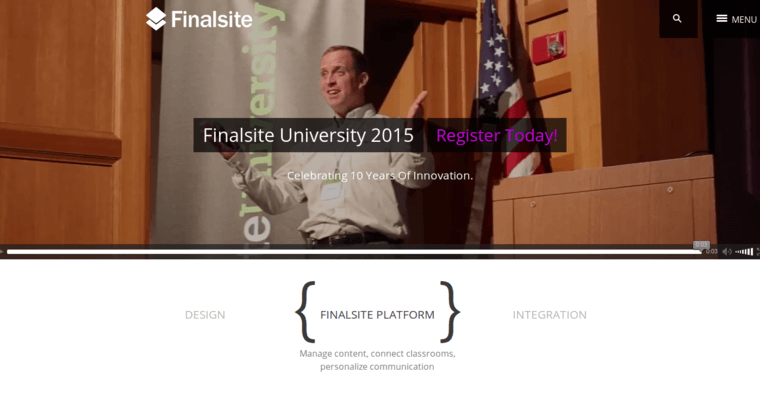 Home page of #3 Best School Company: Finalsite