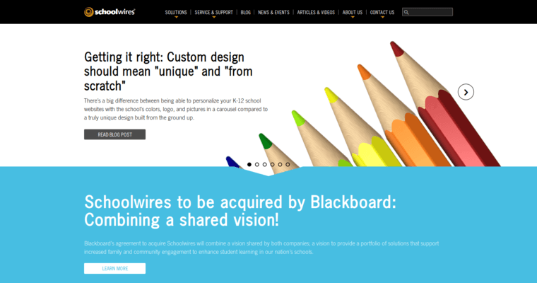 Home page of #4 Best School Web Design Agency: Schoolwires