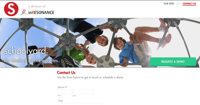 Contact page of #6 Best School Web Design Firm: Schoolyard