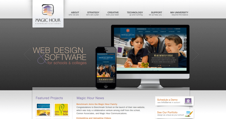 Home page of #9 Best School Web Design Agency: Magic Hour
