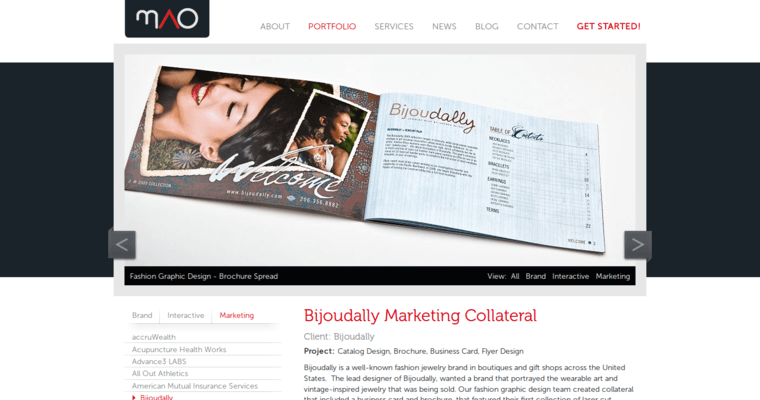 Folio page of #5 Top Seattle Web Development Firm: maoStudios