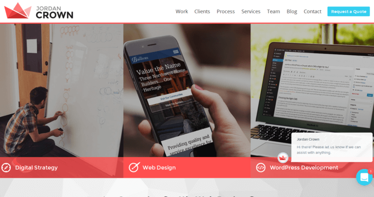 Home page of #11 Top Seattle Web Design Company: Jordan Crown
