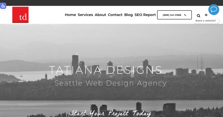 Home page of #2 Top Seattle Web Development Agency: Tatiana Designs