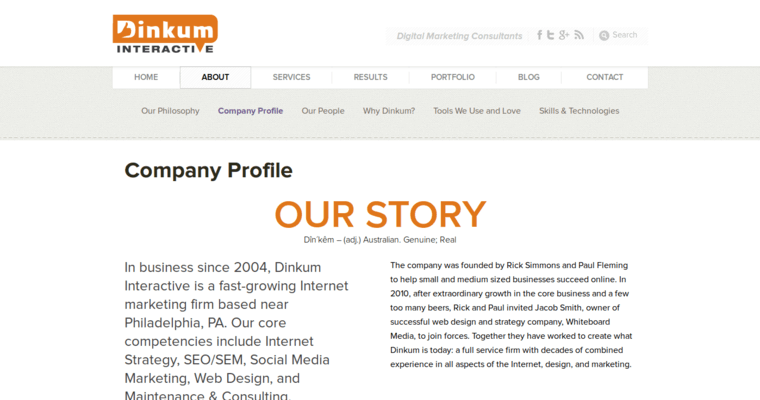 Company page of #8 Best SEO Website Development Agency: Dinkum Interactive