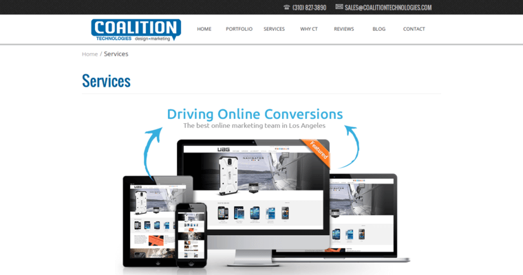 Service page of #6 Best SEO Web Development Agency: Coalition Technologies