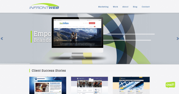 Home page of #7 Best SEO Web Design Company: InFrontWeb