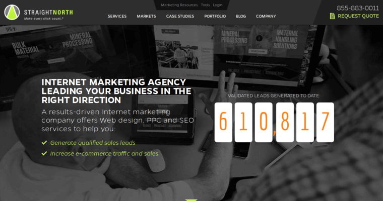 Home page of #1 Best SEO Website Development Agency: Straight North