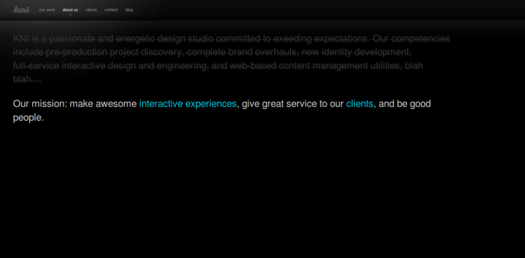 About page of #3 Leading San Francisco Web Design Agency: KNI
