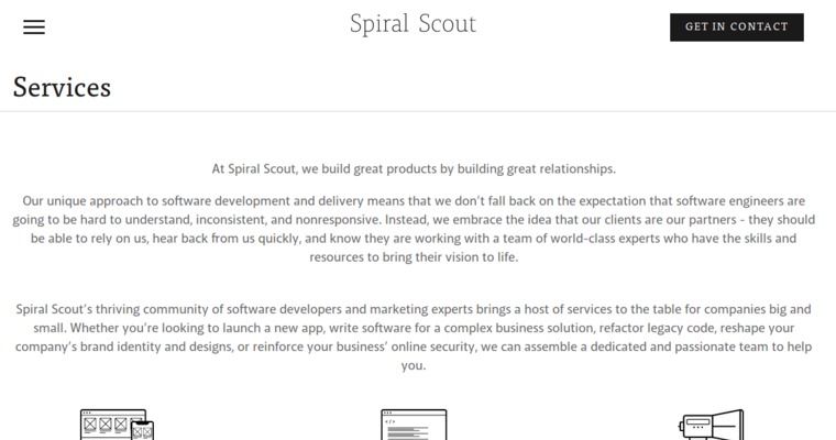 Service page of #5 Top SF Web Development Company: Spiral Scout