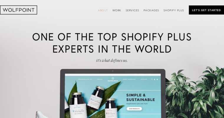 About page of #3 Best Shopify Development Company: Wolfpoint Agency