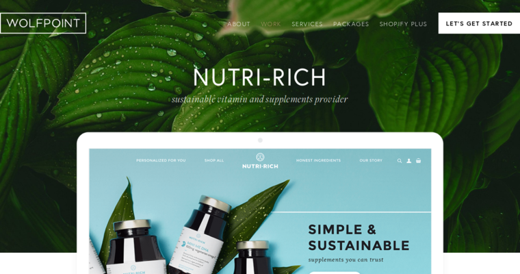 Work page of #3 Best Shopify Design Agency: Wolfpoint Agency