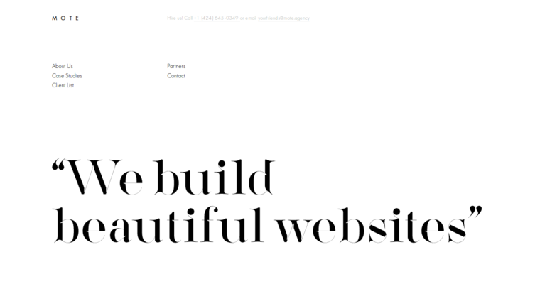 Home page of #4 Best Shopify Development Firm: Mote