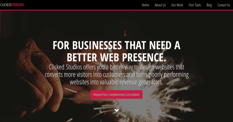 Home page of #2 Best St. Louis Web Development Firm: Clicked Studios