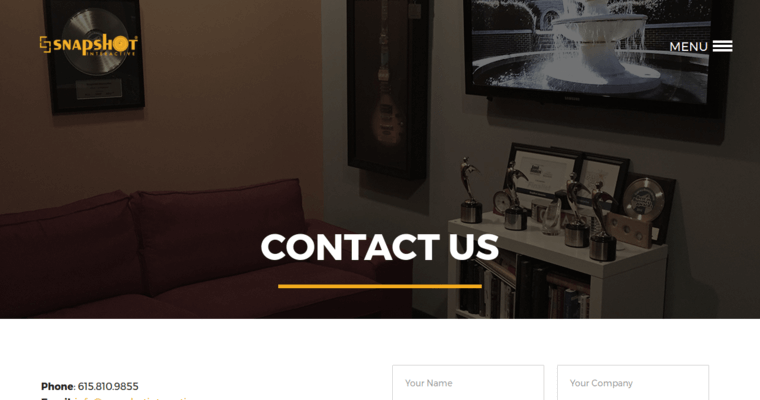 Contact page of #7 Top St. Louis Web Design Firm: SnapShot Interactive