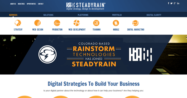 Home page of #6 Best St. Louis Web Design Company: SteadyRain