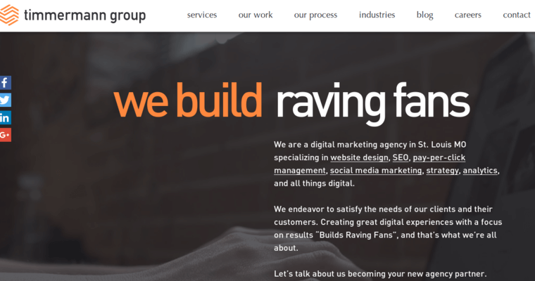 Home page of #5 Best St. Louis Web Design Company: Timmermann Group