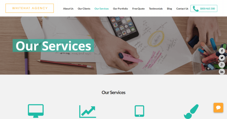 Service page of #3 Best Sydney Web Design Firm: Whitehat Agency 