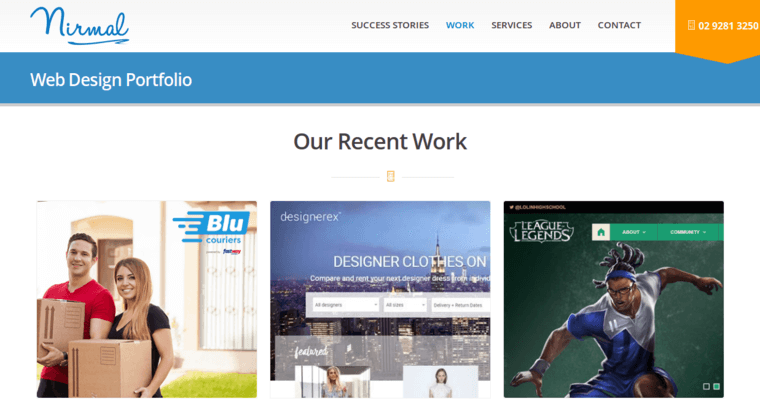 Folio page of #2 Best Sydney Web Design Agency: Nirmal Web Design Sydney