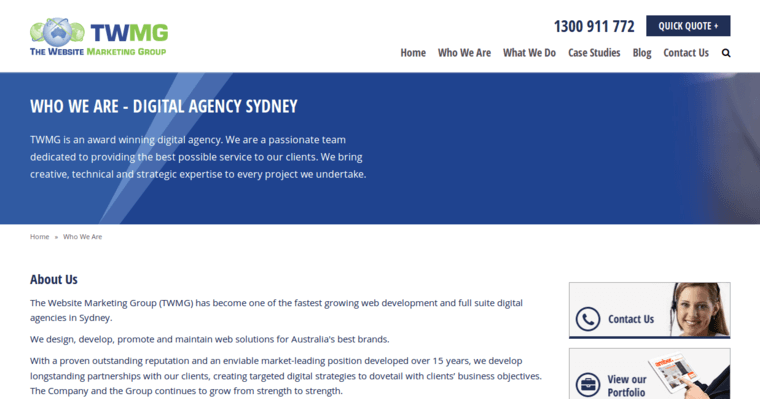 Who page of #8 Best Sydney Web Development Business: The Website Marketing Group 
