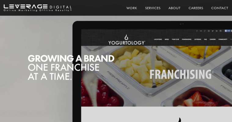 Home page of #3 Best Tampa Bay Web Development Firm: Leverage Digital