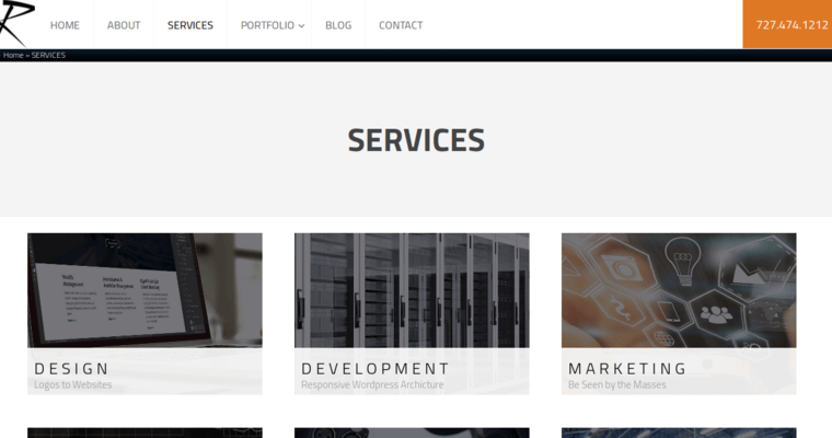 Service page of #5 Best Tampa Bay Web Development Business: Visual Realm Web Design