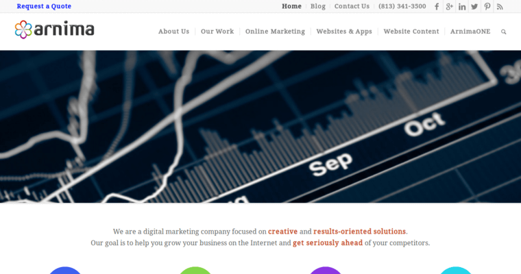 Home page of #9 Best Tampa Bay Web Development Business: Arnima Design