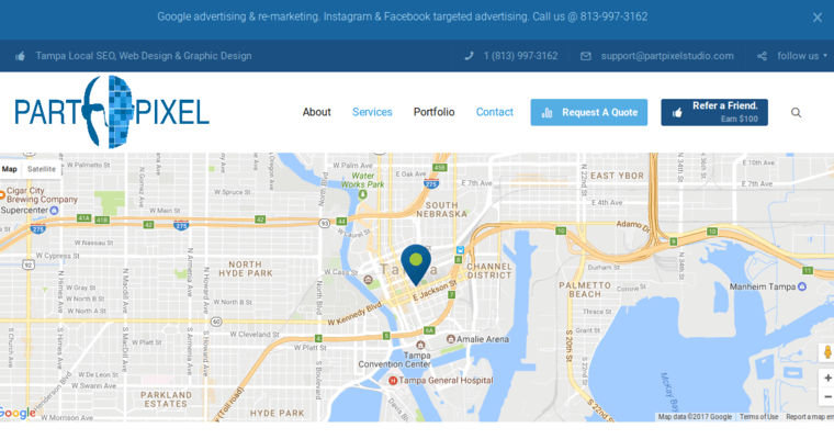 Contact page of #3 Best Tampa Web Design Firm: PartPixel Web Design