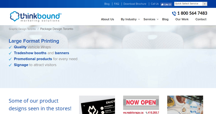 How page of #5 Top Toronto Web Design Firm: Thinkbound 