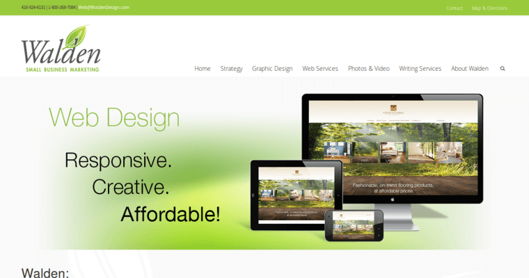 Home page of #6 Top Toronto Web Design Firm: Walden