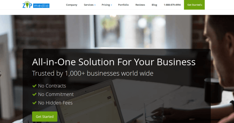 Home page of #3 Best Toronto Web Design Company: ZopMedia 