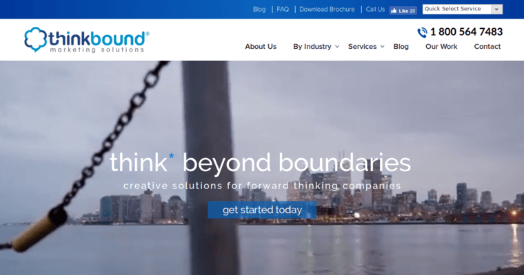 Home page of #5 Top Toronto Web Design Business: Thinkbound 