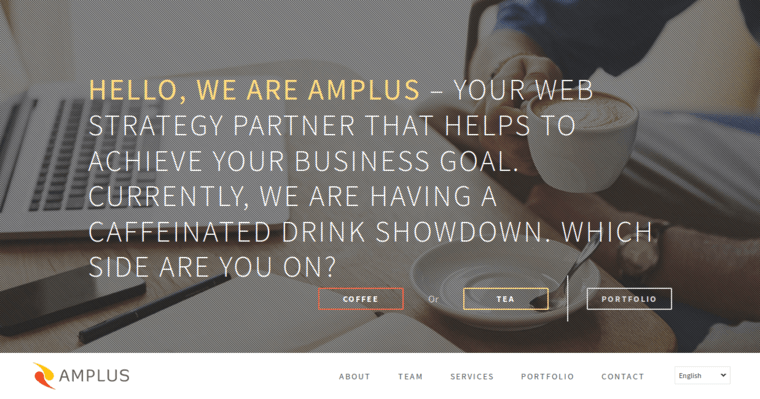 Home page of #1 Best Vancouver Web Design Business: Amplus 