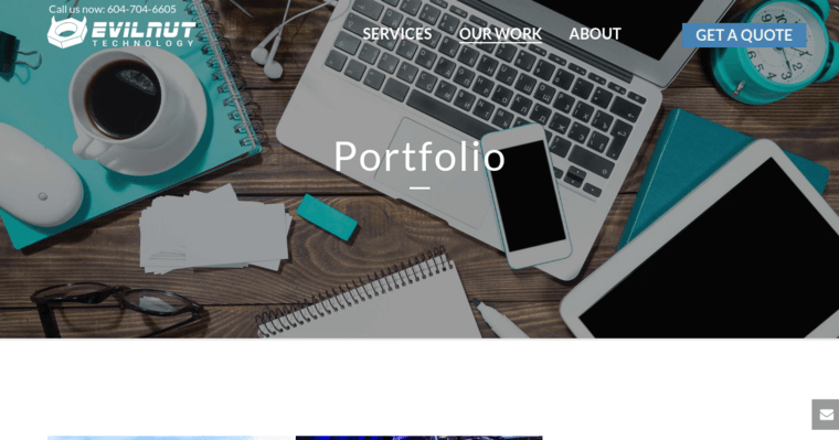 Folio page of #4 Top Vancouver Web Design Company: Evilnut