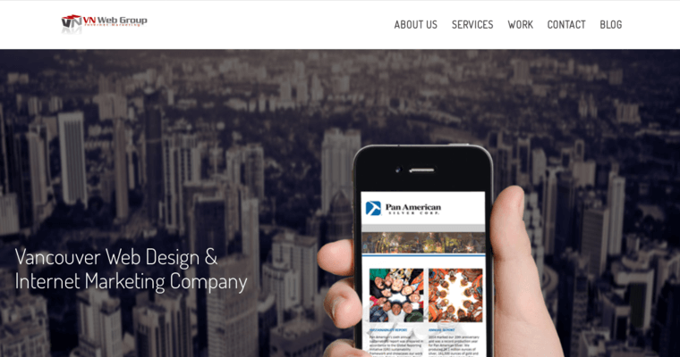 Home page of #3 Top Vancouver Web Development Business: VN Web Group
