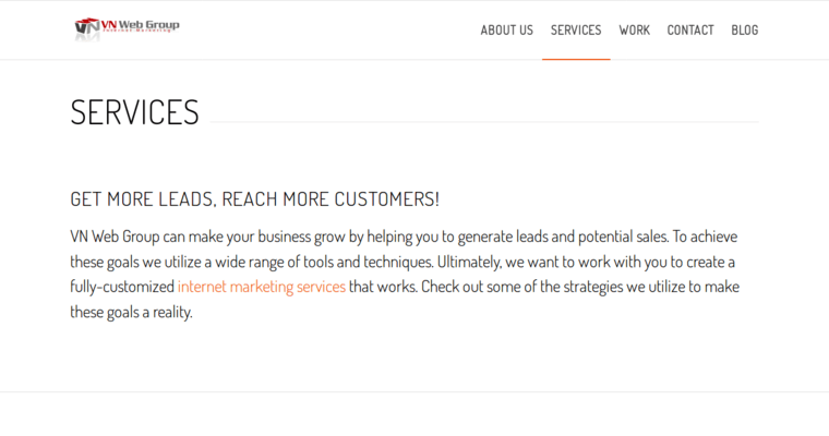 Service page of #3 Top Vancouver Web Development Firm: VN Web Group
