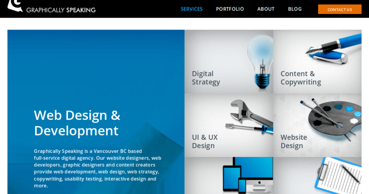 Service page of #9 Leading Vancouver Web Development Company: Graphically Speaking