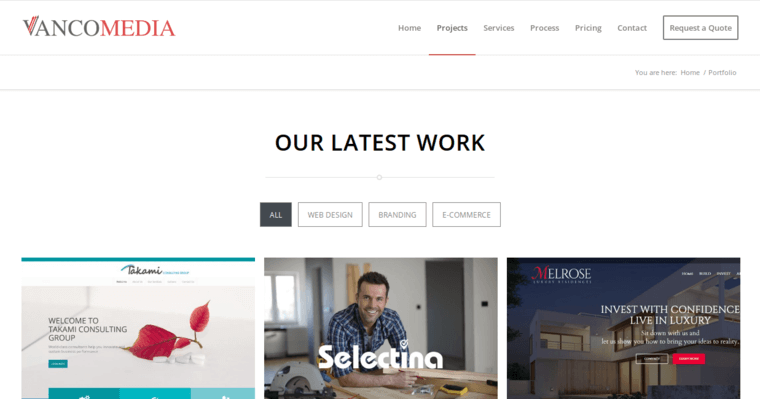 Folio page of #6 Best Vancouver Web Development Firm: VancoMedia Web Design & Branding