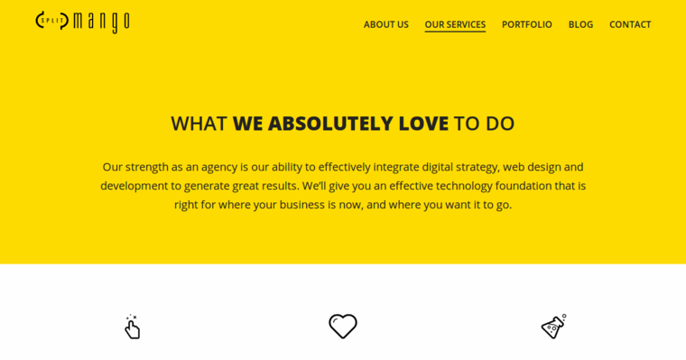 Service page of #2 Top Vancouver Web Development Agency: SplitMango