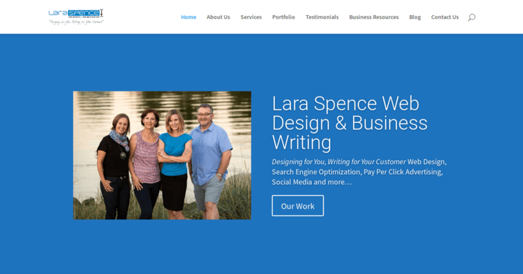 Home page of #9 Top Vancouver Web Design Company: Lara Spence web design