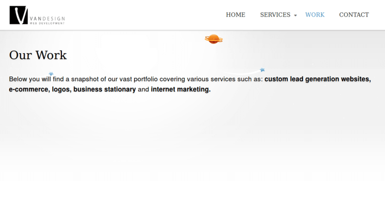 Work page of #8 Top Vancouver Web Design Company: Vandesign Web Development