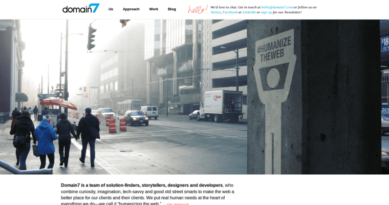 Home page of #3 Leading Washington DC Web Development Agency: Domain 7