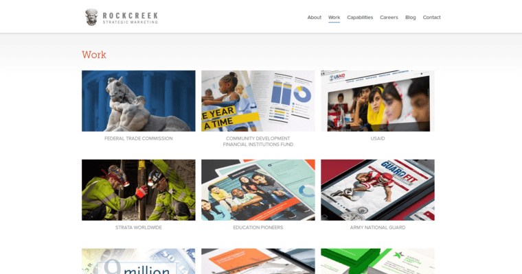 Work page of #3 Best Washington Website Design Business: Rock Creek