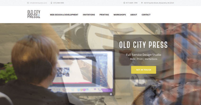 Home page of #1 Leading Washington DC Website Development Company: Old City Press