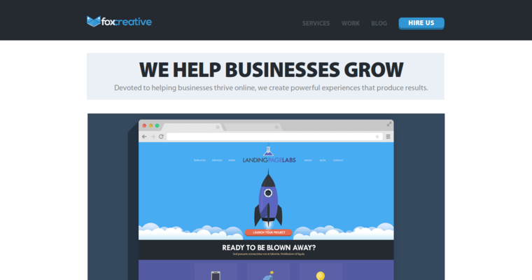 Home page of #10 Best Washington Website Development Company: Fox Creative