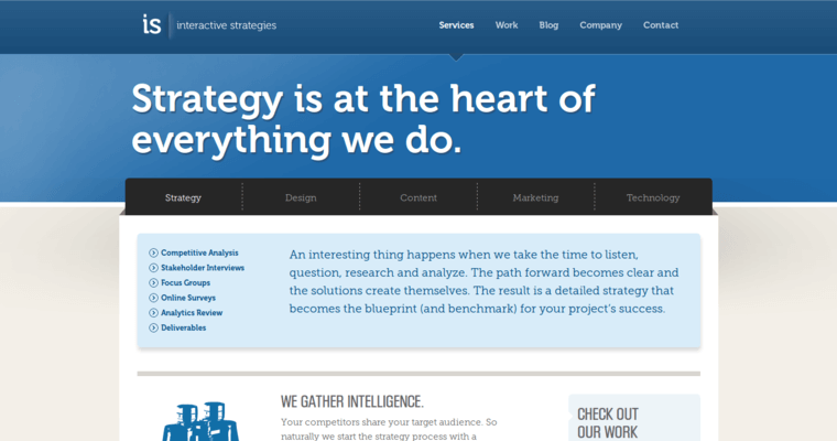 Service page of #2 Best Washington DC Web Design Business: Interactive Strategies