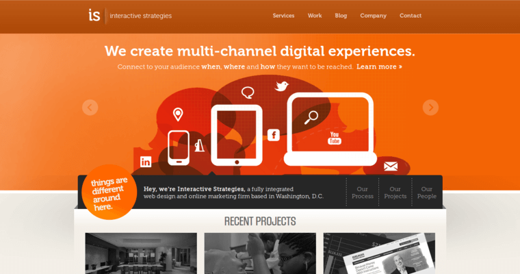 Home page of #2 Top DC Web Design Agency: Interactive Strategies