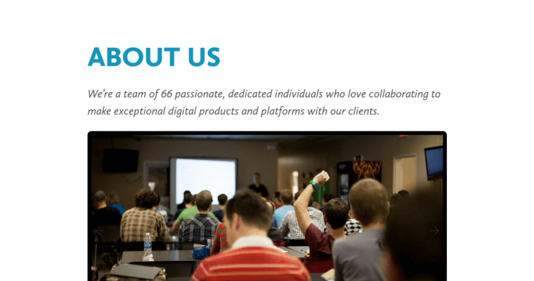 About page of #6 Best Washington Website Development Firm: Viget