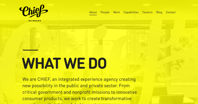 About page of #4 Best DC Web Design Firm: Chief