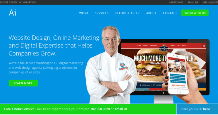 Home page of #8 Top Washington Website Development Business: Alliance Interactive