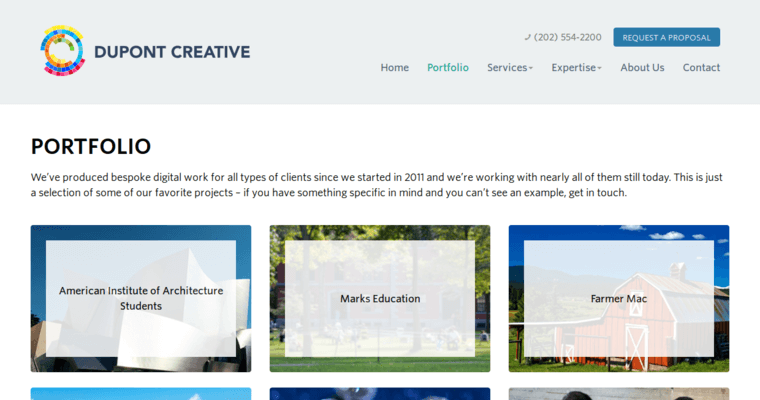 Folio page of #7 Best DC Website Development Company: Dupont Creative